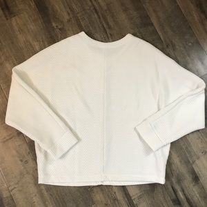 A new day M white ribbed sweatshirt top Target